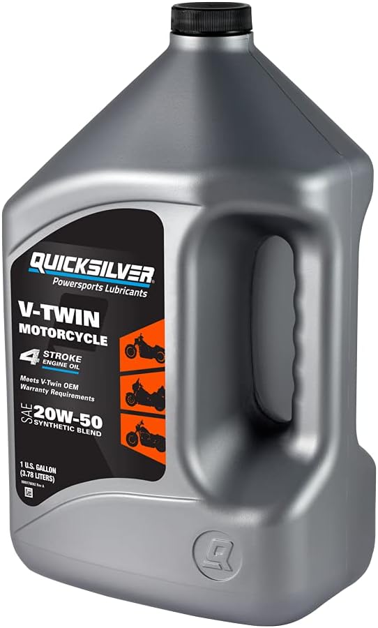 Quicksilver 20W-50 Synthetic Motorcycle Oil, 1 Gallon
