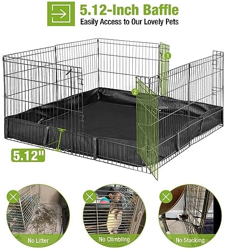 GUTINNEEN Rabbit Hutch Indoor Outdoor Bunny House Guinea Pig Cage on Wheel with Plastic Tray