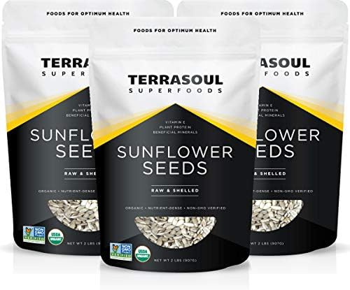 Terrasoul Superfoods Organic Hulled Sunflower Seeds, 2 Pounds