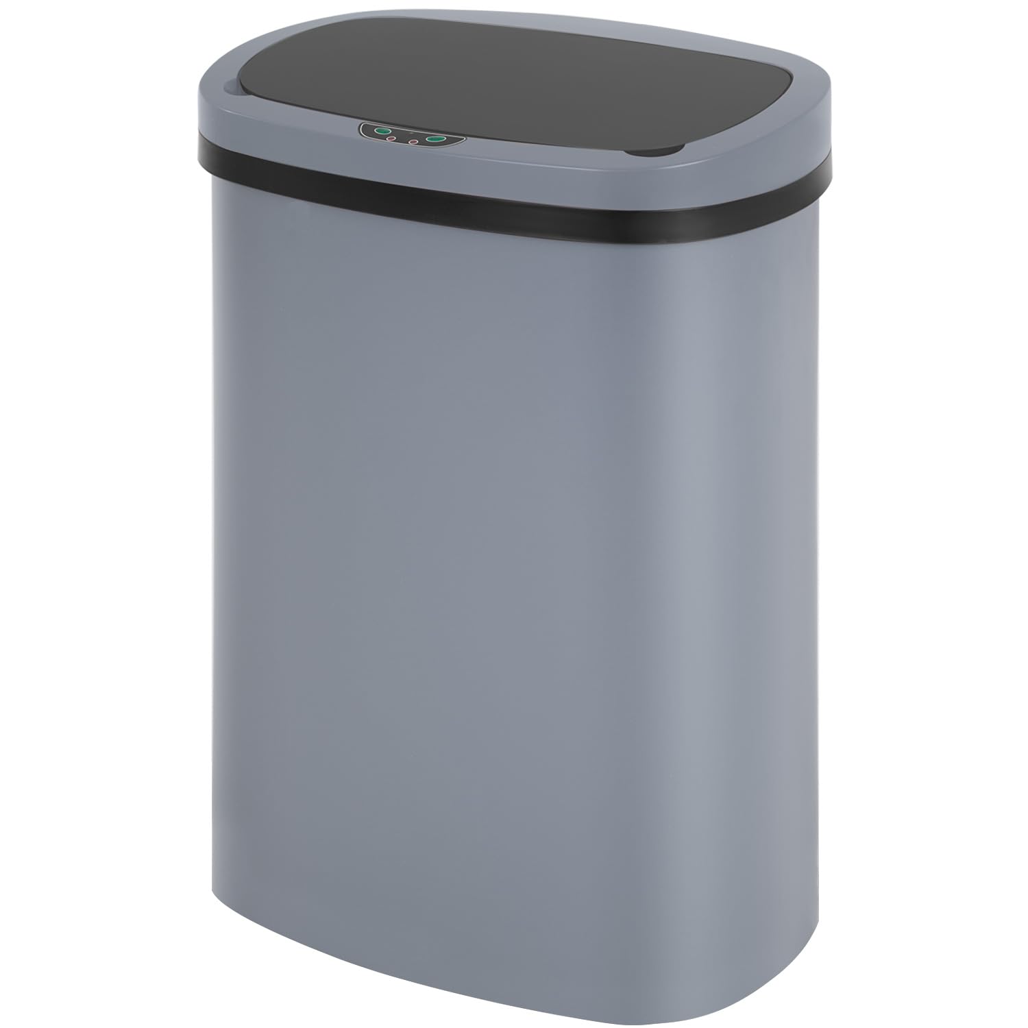 FDW | 13 Gallon Stainless Steel Trash Can with Lid | Silver