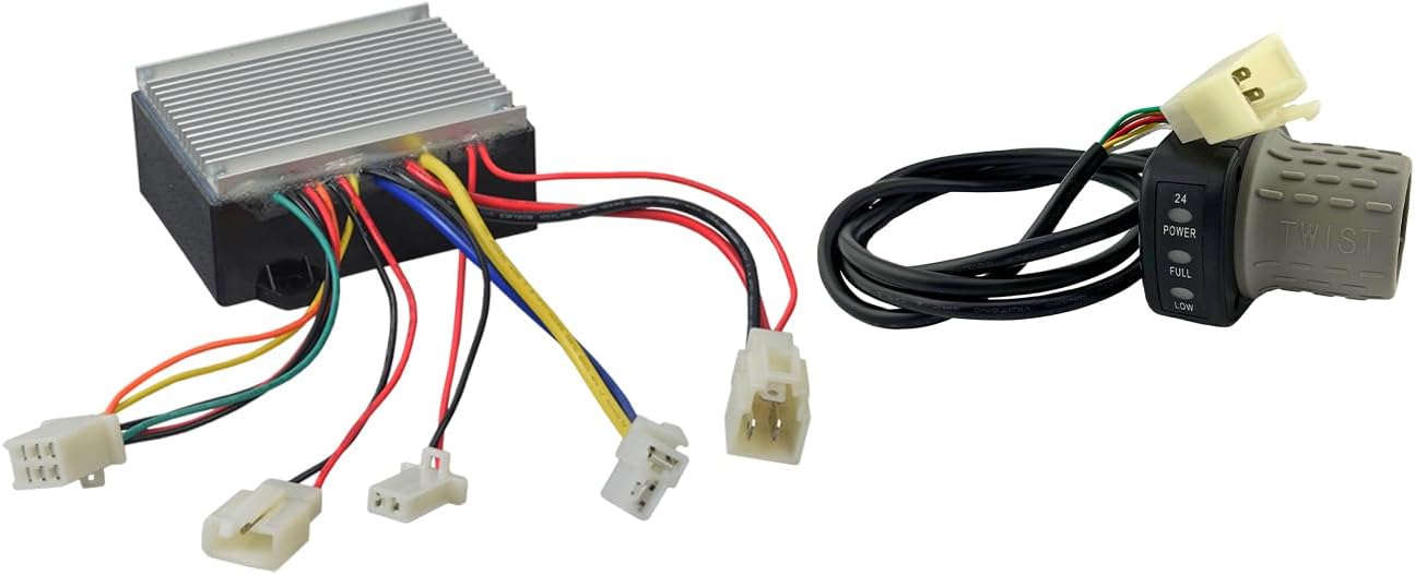 AlveyTech 24 Volt ZK2430-D-FS-ROHS Controller for The Razor MX350 Dirt Rocket Bike (Versions 33-36) - Replacement Motor Speed Control Module with 4-Wire Throttle Connector