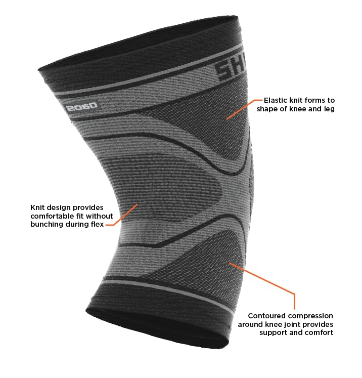 Shock Doctor Knee Compression Sleeve Knee Support Sleeve - Relieves Arthritis Pain, Tendonitis, and Patella Alignment Injuries for Men & Women - Includes 1 Sleeve (1 unit)