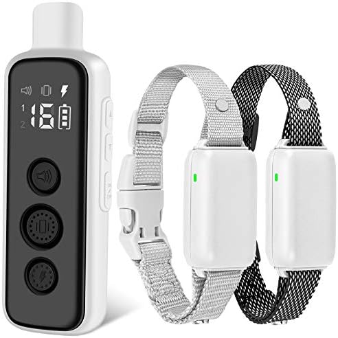 Bousnic Dog Shock Collar for 2 Dogs - (8-120lbs) Waterproof Rechargeable Electric Dog Training Collar with Remote for Small Medium Large Dogs with