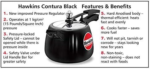 Hawkins Contura 3.5 Liters Hard Anodized Pressure Cooker