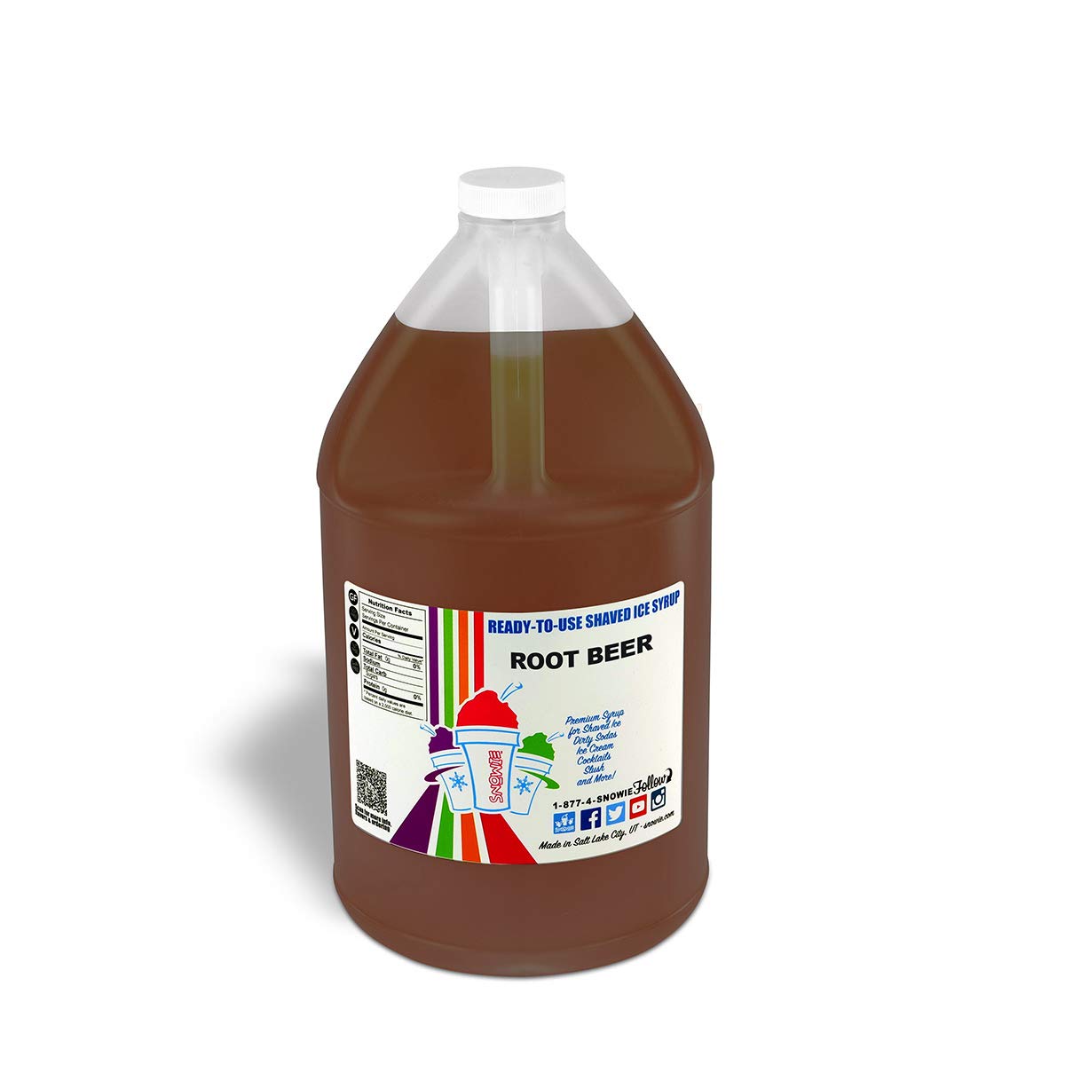 SNOWIE Ready to Use Shaved Ice Snow Cone Syrup - Gallon (Cotton Candy Pink)