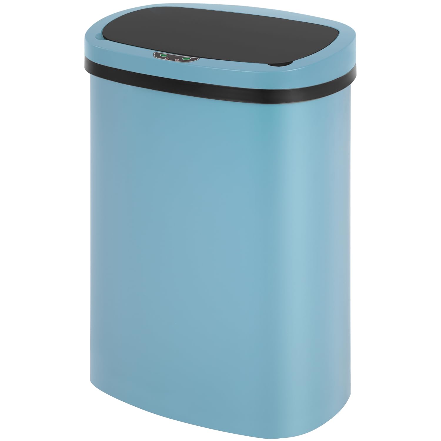 FDW | 13 Gallon Stainless Steel Trash Can with Lid | Silver