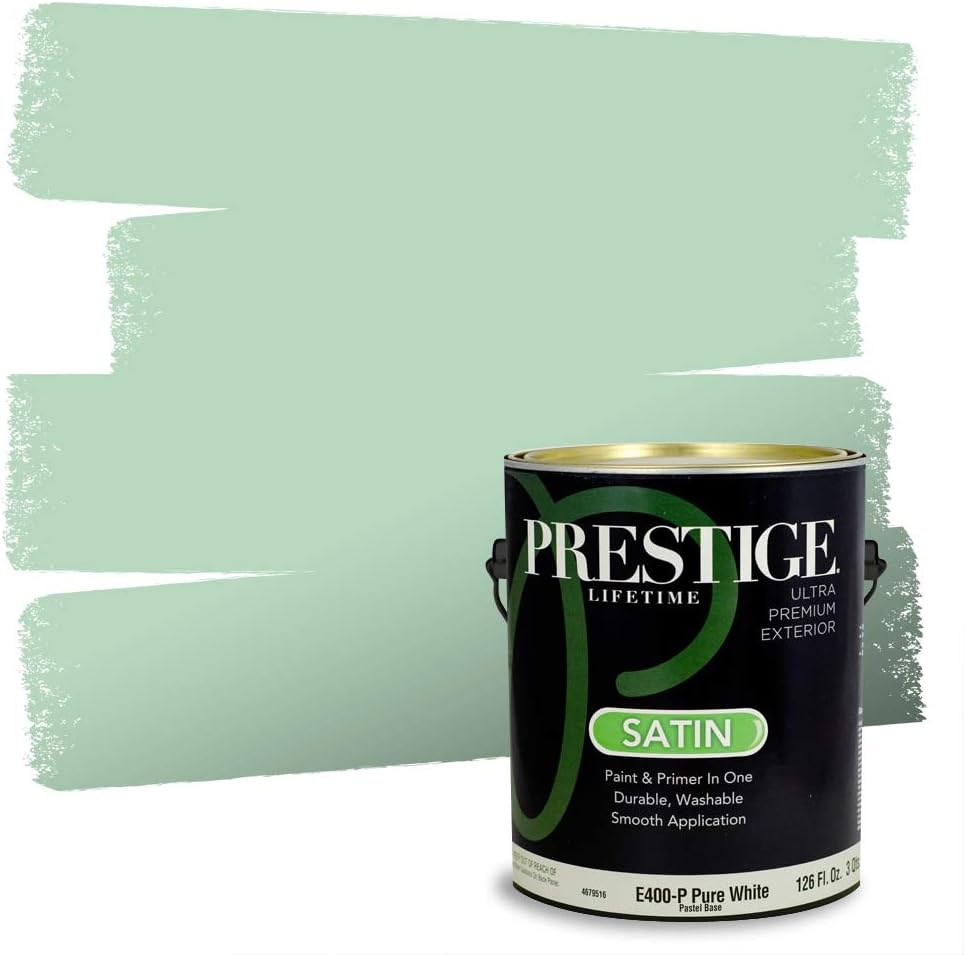 PRESTIGE Paints Exterior Paint and Primer In One, 1-Gallon, Semi-Gloss, Comparable Match of Sherwin Williams* Electric Lime*