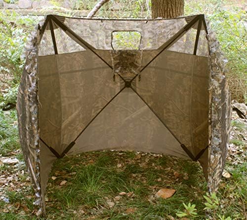 AUSCAMOTEK Pop Up Ground Blind for Deer Duck Turkey Hunting Portable Quick Setup Lightweight Green/Brown/Dry Grass Ground Peg Included