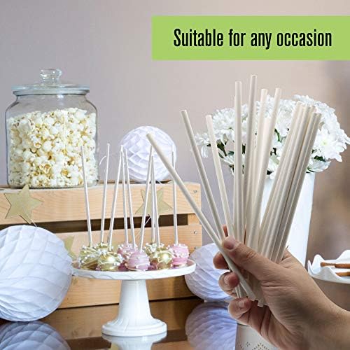 300/1000-Pack Extra Durable White Paper Straws Biodegradable- Premium Eco-Friendly Paper Straws Bulk- Drinking Straws for Juices