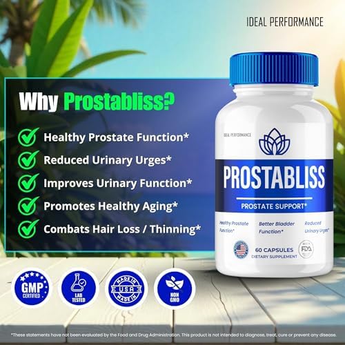 ProstaBliss Prostate Capsules - Official ProstaBliss Supplement Pills - Maximum Strength, All Natural Formula Support Prostate Health