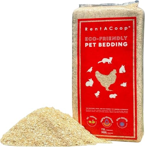RentACoop 300L Hemp Bedding for Chickens, Rabbits, Guinea Pigs & Hamsters | Super Absorbent, Low Dust, Natural Odor Control for Chicken Coops