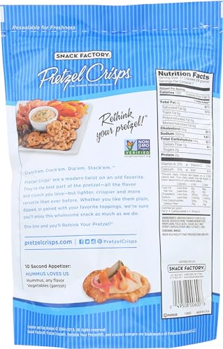 Snack Factory Original Pretzel Crisps, 7.2 oz