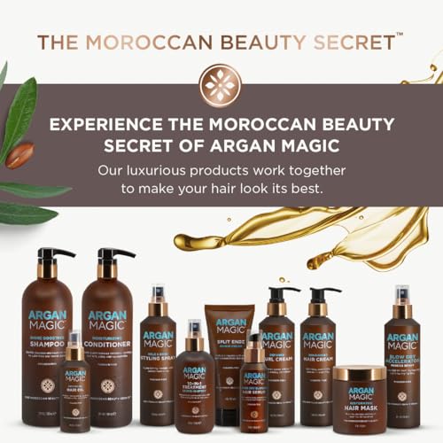 Argan Magic Strong Hold Styling Gel - Flake-Free Argan Oil Formula for Superior Hold and Long-lasting Control | Paraben Free, (8 Fl Oz)