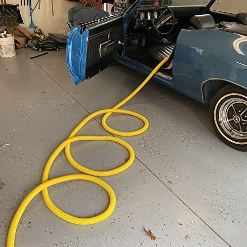 Wessel-Werk 35-feet Garage Central Vacuum Hose, Crushproof Central Vacuum Garage Hose with Swiveling Hose Handle