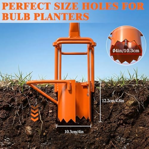glorousamc Bulb Planter, Weeder, Sod Plugger, Flower Planting