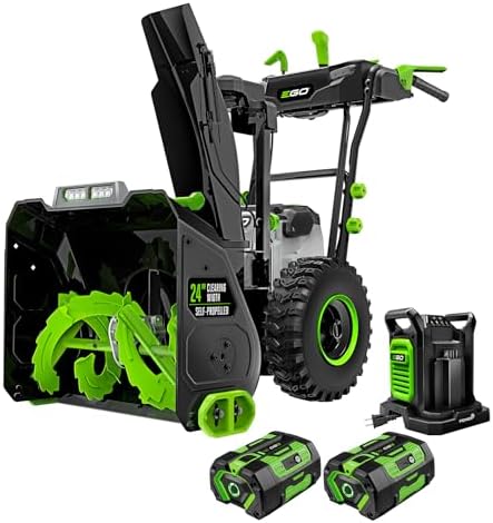 EGO SNT2405 24" Cordless Snow Blower Kit, Self Propelled, w/ 2 7.5Ah Batteries