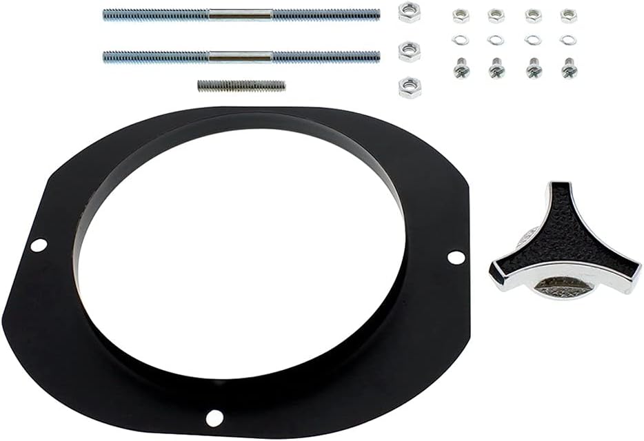United Pacific 110293 Oval Aluminum Air Cleaner, With Mustang Logo For Dual 4 Barrel Carburetor