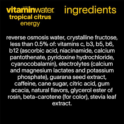 vitaminwater Refresh Tropical Mango, Flavored Water Beverage Bottles, 20 fl oz, 12 Pack