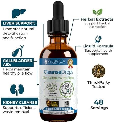 Cleanse Drops - Kidney and Gallbladder Supplement - Chanca Piedra Extracts.