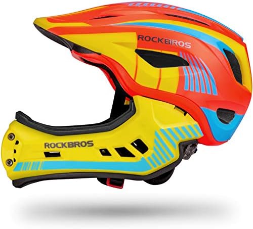 ROCKBROS Kids Full Face Bike Helmet Lightweight Detachable MTB Helmet