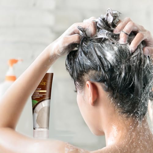 Desert Essence Coconut Shampoo for Dry Hair with Shea Butter, 8 fl oz | Deeply moisturizes, smooths frizz and restores softness