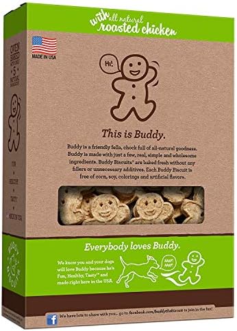 Buddy Biscuits Oven-Baked, Healthy Whole-Grain, Crunchy Treats for Dog