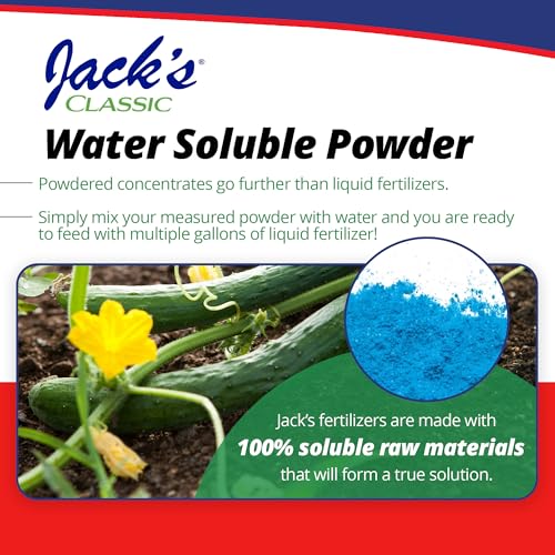 Jack's Classic 12-15-30 Veggie Feed Water-Soluble Fertilizer, 1.5lb | Powdered, Targeted Micronutrient Package, for Vigorous Plant Growth and Abundant Fruit Set, Liquid Root & Foliar Feeding