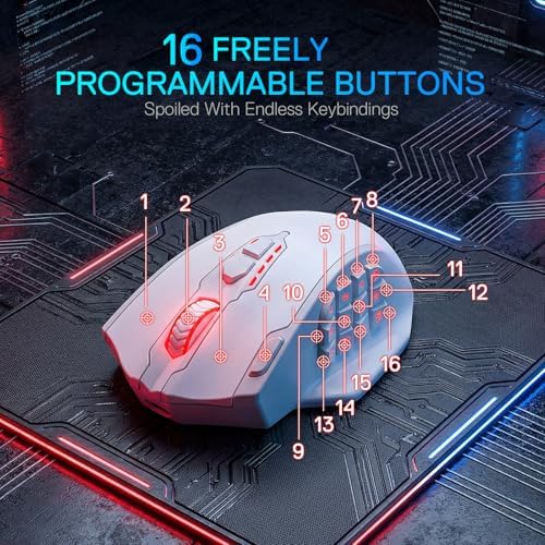 Redragon M908 Wired MMO RGB Gaming Mouse 12400 DPI Remapping Keys | Stable Lag-Free Connection, Redefine Keybinding Macro, Vibing Backlight, Ergonomic Grip Body Comfort