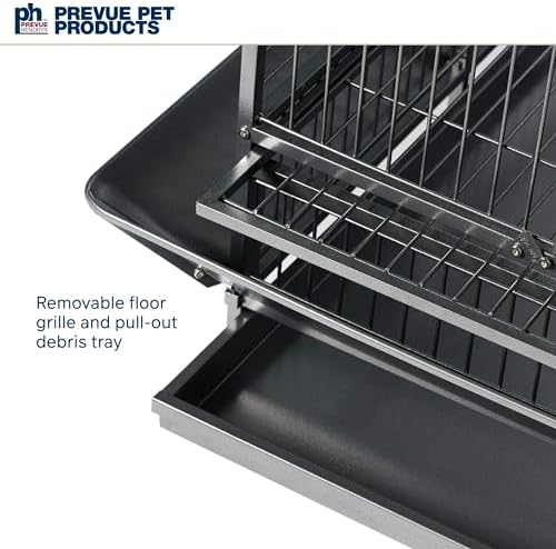 Prevue Pet Products Empire Bird Cage, X-Large, Black Hammertone,46" L x 36" W x 78 1/4" H