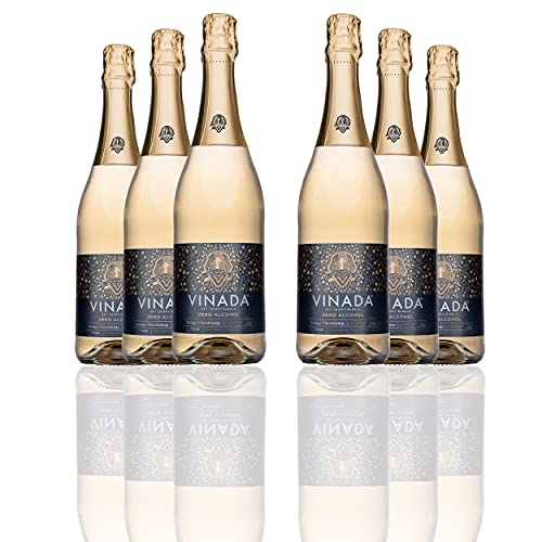 VINADA - Sparkling Gold & Rosé Variety Pack - Zero Alcohol Wine - 750 mL (6 Glass Bottles)