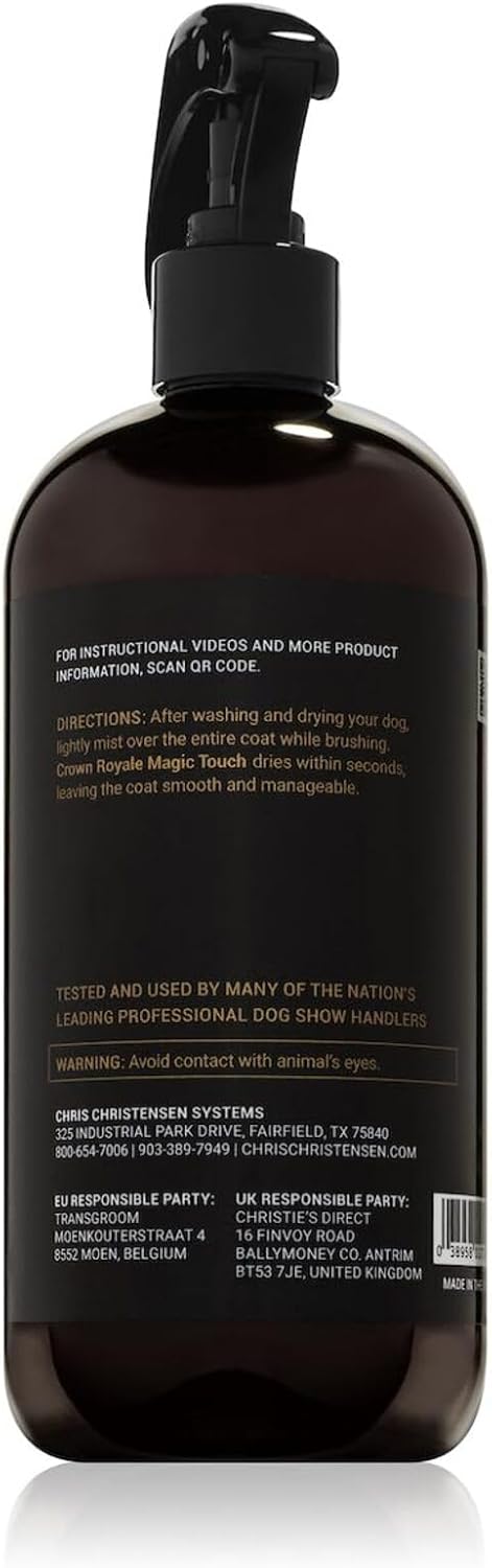 Crown Royale Magic Touch Formula 3 Pet Grooming Spray Ready-to-Use, No Heavy Build-Up, Finishing Spray, Prevents Coat Matting