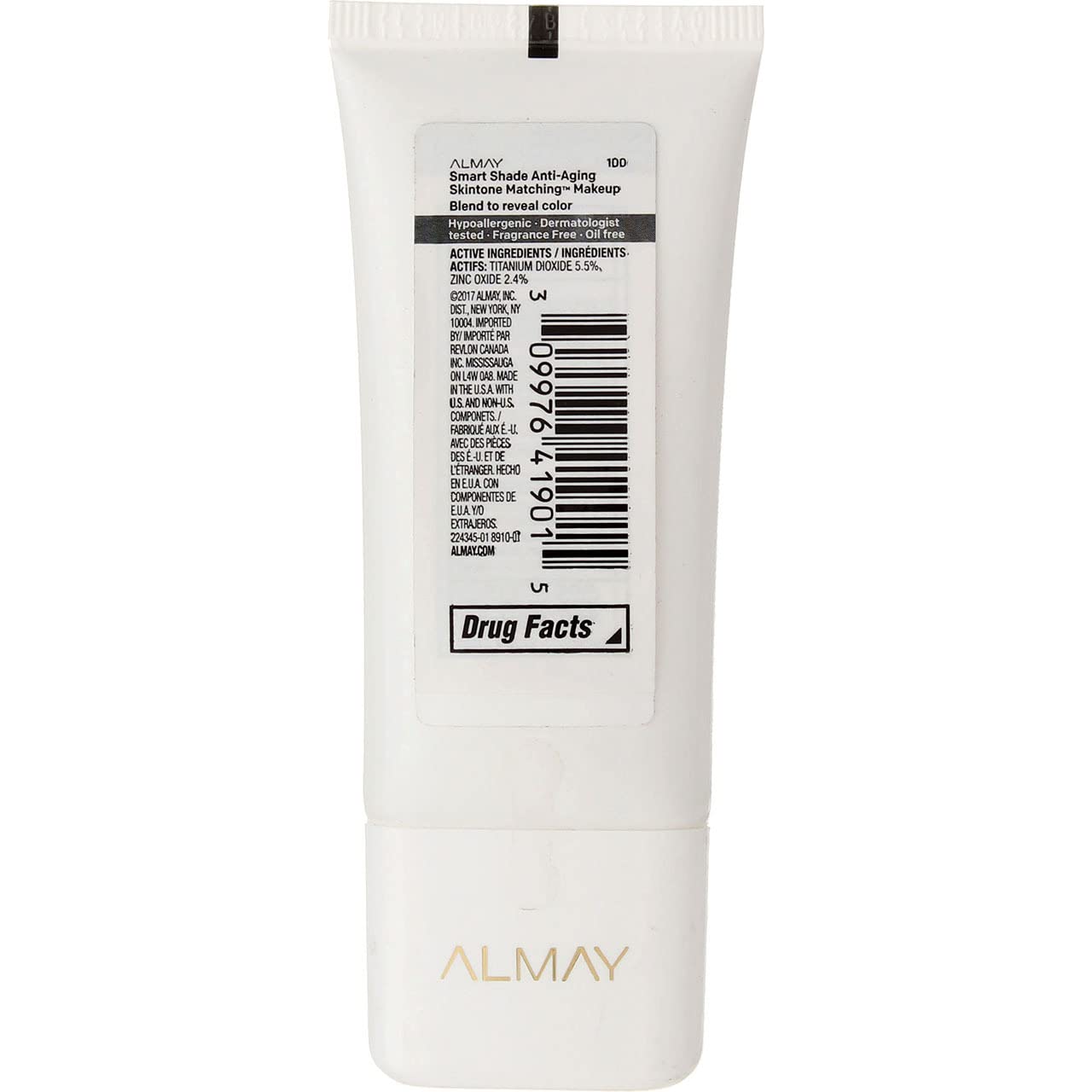 Almay Anti-Aging Foundation, Smart Shade Face Makeup, Medium Coverage, Natural Finish with SPF 20, Hypoallergenic-Fragrance Free, Dermatologist Tested