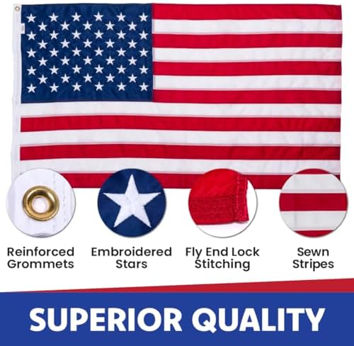 American Flag 6x10 Nylon - Outdoor USA Flag Made in USA
