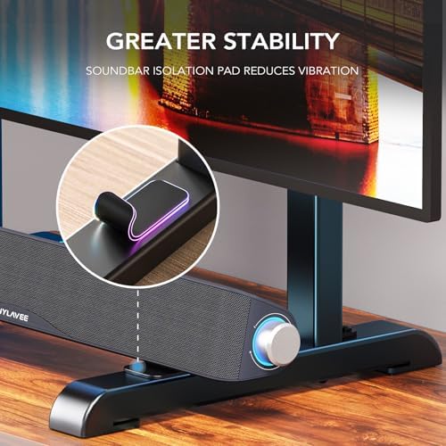 Table Top TV Stand with Height Adjustable TV Legs Replacement for Most 37-86 Inch Flat Curved TVs