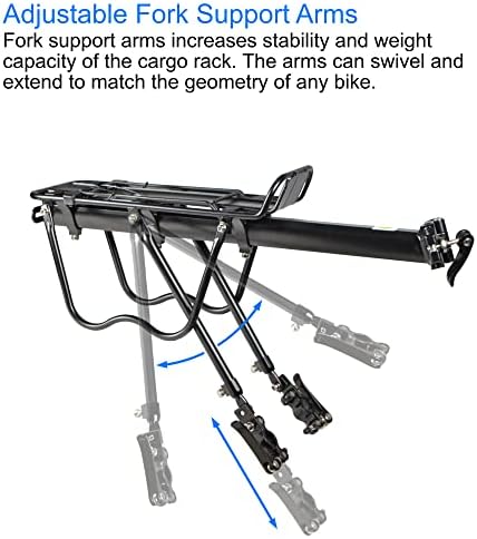 Lumintrail Bike Cargo Rack, Seatpost Mounted Bicycle Luggage Carrier with 20 LBs Weight Capacity for Trunk Bags