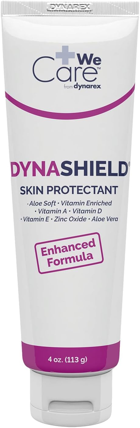 Dynarex DynaShield Skin Protectant Barrier Cream - Zinc Oxide Cream with Vitamins A, D, E