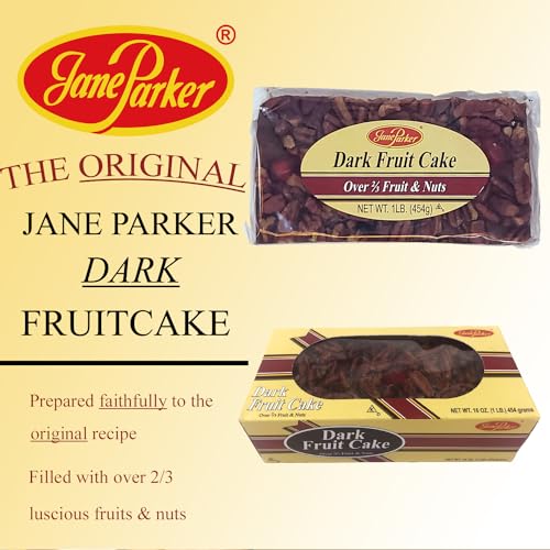 Jane Parker Fruitcake Dark Fruit Cake 1 pound (16 Ounce) Loaf