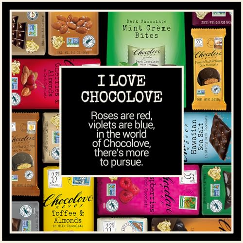 Chocolove Strong Dark Chocolate Bars | 70% Cocoa | Strong & Smooth Premium Dark Chocolate | Rainforest Alliance Certified, Non-GMO