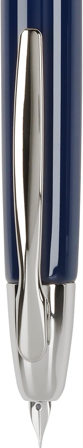 PILOT Vanishing Point Collection Refillable & Retractable Fountain Pen, Matte Black Barrel, Blue Ink, Fine Nib (60580)