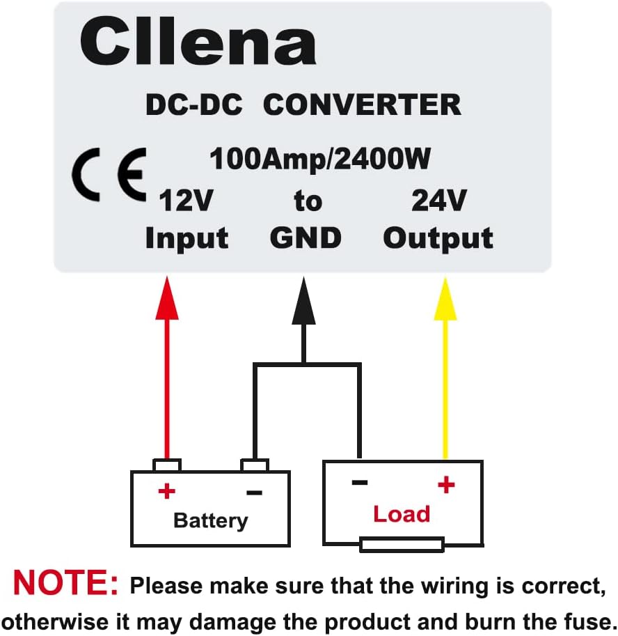 DC 24V to 12V 40A 480W Buck Transformer Waterproof Step-Down Voltage Converter Regulator
