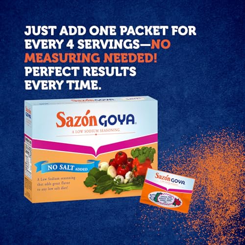 Goya Foods Sazón Seasoning Natural & Complete, No Salt, 3.52 Ounce (Pack of 18)