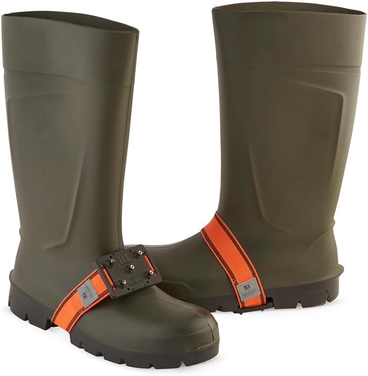 K1 Mid-Sole Ice Cleats for Men & Women - Rotatable Traction Aids For Winter Snow - Hi Vis - Low Profile