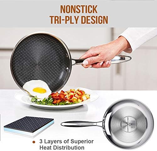 Copper Chef Titan Fry, 9.5 inch with 8 inch Pan, stainless-steel