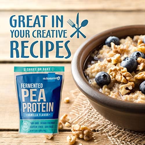 Pea Protein Powder, Vegan Chocolate Flavor, 100% Plant Based, No Artificial Sweeteners, Non GMO, Gluten Free & Soy Free, 2.11 LB