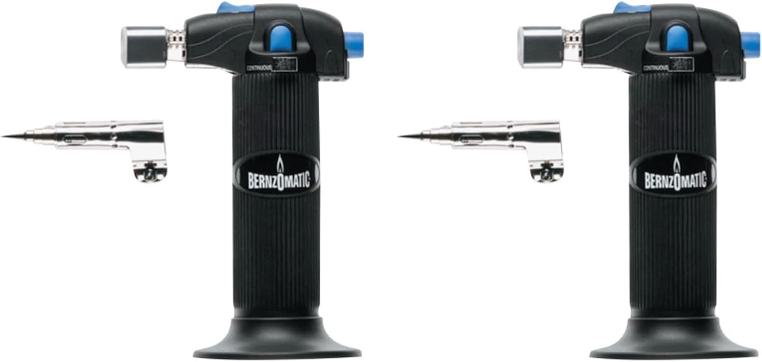 Bernz-O-Matic ST2200T Micro Flame Butane Torch Kit, Small, Black | Small Torch for Creme Brulee, Kitchen Cooking, Soldering & Jewelry Repair | Portable Mini Torch Lighter