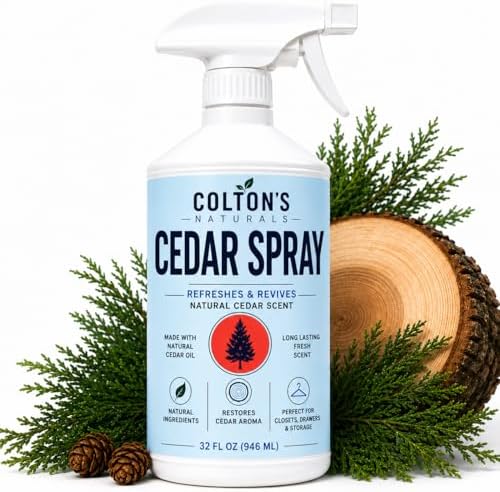 Colton's Naturals Cedar Spray w/Lavender Extract – Non-Chemical Wood Protection – Cedar Wood Scent – Restores Scent Closets & Drawers (32 oz)