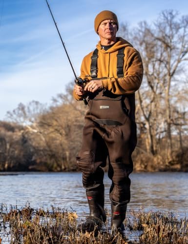 TIDEWE Neoprene Chest Waders for Men, Waterproof Bootfoot for Hunting | Warm Waterproof Slip-Resistant Men's Bootfoot Fishing Waders for Hunting & Wetland Work