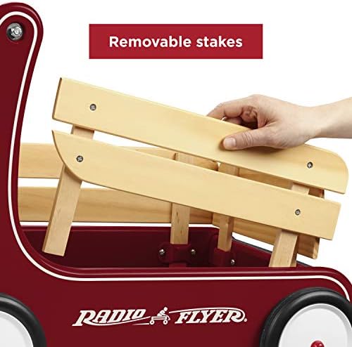 Radio Flyer Classic Walker Wagon, for Kids 1-4 Years Old, Red | Resistance Clickers to Control Speed, Baby Push Walker with Furniture Bumper, For Indoor Play