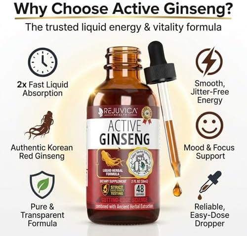 Active Ginseng - Korean Red Panax Ginseng - Natural Ginsenosides & GMO-Free