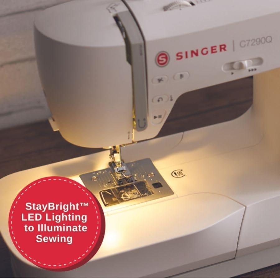 SINGER® Quantum Stylist 9960 Computerized Sewing & Quilting Machine | Hard case, extension table, 13 presser feet included, 600 stitches, 5 fonts, LED light, metal frame, 13 one-step buttonholes